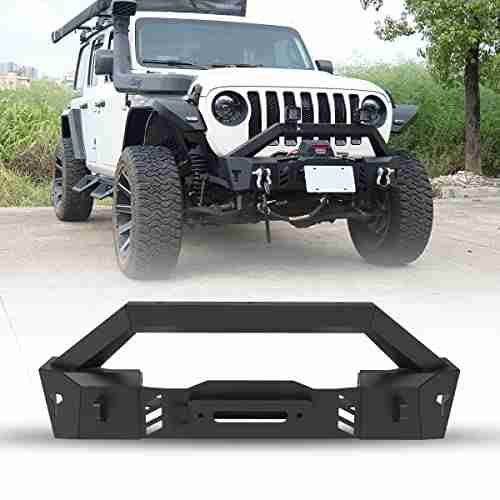 I1MOTOR Front Bumper for JK & JL Unlimited 2/4 Door, Gladiator JT Steel Rock