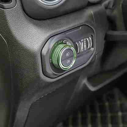 Voodonala Air Conditioner Headlight Switch Knob Trim for JL JLU Gladiator JT - alternate view