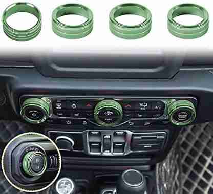 Voodonala Air Conditioner Headlight Switch Knob Trim for JL JLU Gladiator JT
