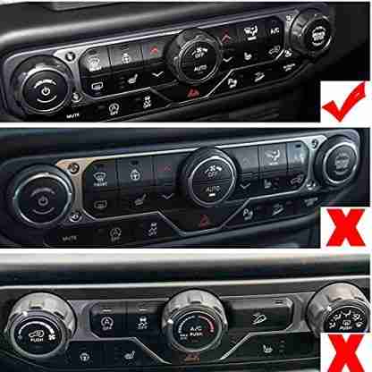 Voodonala Air Conditioner Headlight Switch Knob Trim for JL JLU Gladiator JT