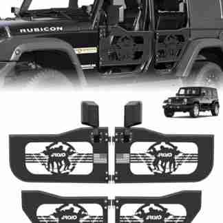 JROAD Jeep Wrangler JK Summer Tubular Half Doors Fit For 2007-2018 Jeep
