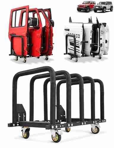 JROAD Upgrade Door Hanger Storage Rack Bracket Holder for 2007-2026 Jeep