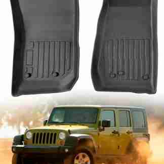 Car Floor Mats for Jeep Wrangler: 2007-2018 JK 2-Door & JKU 4-Door