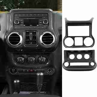 RT-TCZ Center Console Dashboard Panel Cover Trim & Air Conditioning Switch for Jeep Wrangler JK